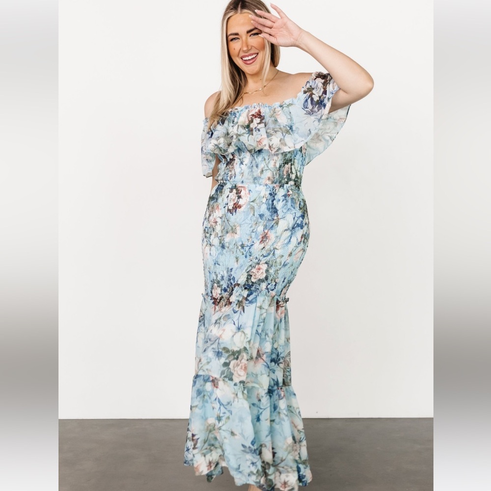 Baltic Born Blue Floral Maxi Dress